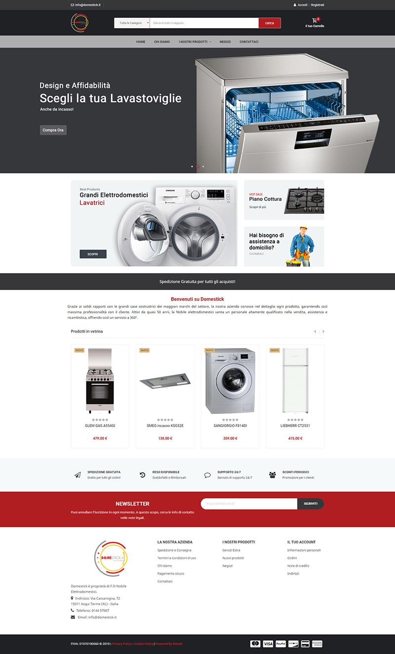 Domestick, negozio ecommerce di elettrodomestici